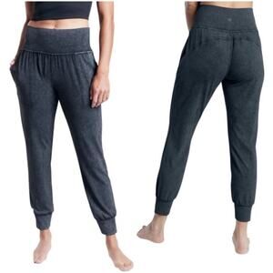 Athleta Salutation Joggers Garment Dyed Gray Soft Lounge Pants L
